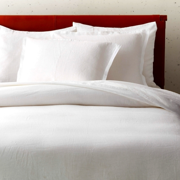 ❤️BUY 2 GET 1 FREE CB2 EUROPEAN FLAX™-Certified Linen White King Duvet Cover - Picture 1 of 12